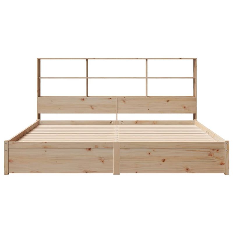 Casa si Gradina - Mobilier - Paturi si accesorii - Paturi - Pat cu biblioteca fara saltea, 180x200 cm, lemn masiv de pin - Infinity.ro