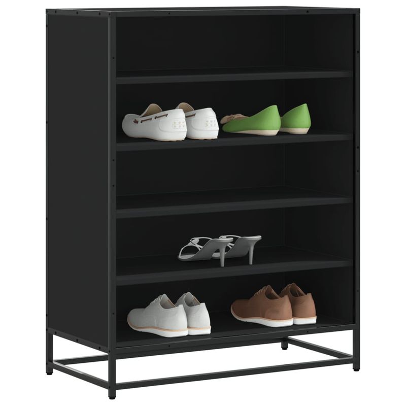 Casa si Gradina - Mobilier - Organizare si depozitare - Organizator incaltaminte - Pantofar, negru, 75x38x97,5 cm, lemn prelucrat/metal - Infinity.ro