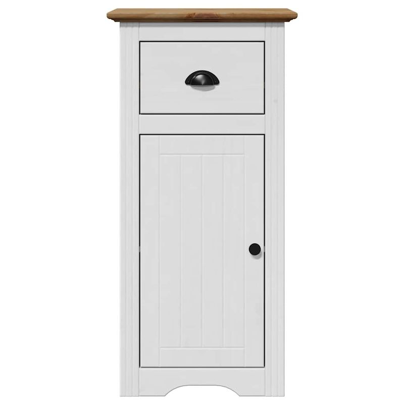 Casa si Gradina - Mobilier - Mobilier baie - Comode baie - Dulap de baie „BODO” alb si maro 44x30x90 cm - Infinity.ro