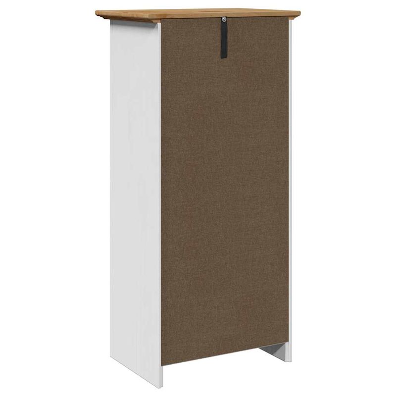 Casa si Gradina - Mobilier - Mobilier baie - Comode baie - Dulap de baie „BODO” alb si maro 44x30x90 cm - Infinity.ro
