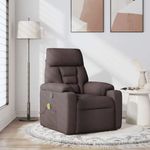 Ingrijire personala si Cosmetice - Sanatate si wellness - Articole wellness - Fotolii de masaj - Fotoliu de masaj rabatabil, maro inchis, material textil - Infinity.ro