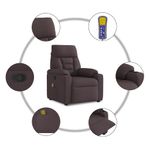 Ingrijire personala si Cosmetice - Sanatate si wellness - Articole wellness - Fotolii de masaj - Fotoliu de masaj rabatabil, maro inchis, material textil - Infinity.ro