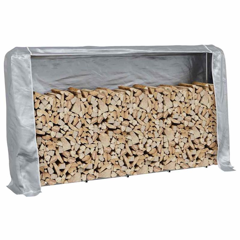 Casa si Gradina - Termice - Sobe, Seminee si accesorii - Accesorii seminee si sobe - Suport pentru lemne de foc cu capac de ploaie Otel galvanizat - Infinity.ro