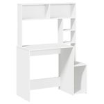 Casa si Gradina - Mobilier - Mese si birouri - Birouri - Birou cu rafturi, alb, 100x45x140 cm, lemn compozit - Infinity.ro