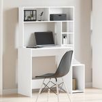 Casa si Gradina - Mobilier - Mese si birouri - Birouri - Birou cu rafturi, alb, 100x45x140 cm, lemn compozit - Infinity.ro