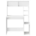 Casa si Gradina - Mobilier - Mese si birouri - Birouri - Birou cu rafturi, alb, 100x45x140 cm, lemn compozit - Infinity.ro