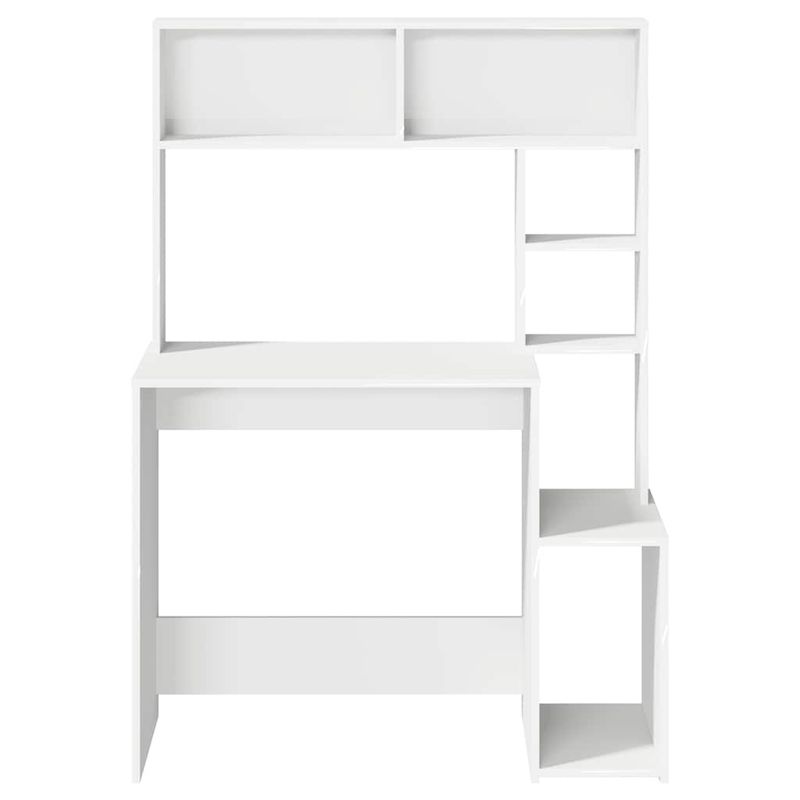 Casa si Gradina - Mobilier - Mese si birouri - Birouri - Birou cu rafturi, alb, 100x45x140 cm, lemn compozit - Infinity.ro