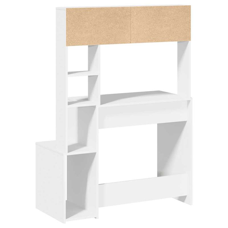 Casa si Gradina - Mobilier - Mese si birouri - Birouri - Birou cu rafturi, alb, 100x45x140 cm, lemn compozit - Infinity.ro