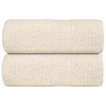 Casa si Gradina - Textile si covoare - Textile baie - Prosoape - Prosoape de sapun 2 buc crema 30x30 cm 360 g/m² 100% bumbac - Infinity.ro