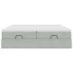 Casa si Gradina - Mobilier - Paturi si accesorii - Paturi - Cadru de pat otoman cu saltele Gri deschis 180x200cm catifea - Infinity.ro
