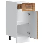 Casa si Gradina - Mobilier - Comode si corpuri - Corpuri bucatarie - Dulap baza de bucatarie „Porto” Lemn vechi, lemn de inginerie, model 1x dulap inferior (1 ușă 1 sertar), mărime 30x46x81.5 cm - Infinity.ro