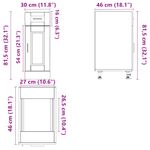 Casa si Gradina - Mobilier - Comode si corpuri - Corpuri bucatarie - Dulap baza de bucatarie „Porto” Lemn vechi, lemn de inginerie, model 1x dulap inferior (1 ușă 1 sertar), mărime 30x46x81.5 cm - Infinity.ro