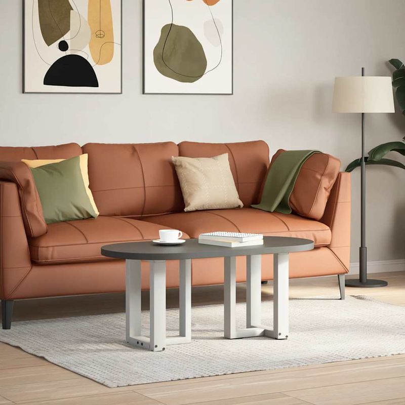 Casa si Gradina - Mobilier - Feronerie si accesorii mobila - Picioare masuta de cafea in forma de T, 2 buc alb otel, mărime 38x25x(42-43) cm - Infinity.ro