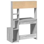 Casa si Gradina - Mobilier - Mese si birouri - Birouri - Birou cu rafturi, gri sonoma, 100x45x140 cm, lemn compozit - Infinity.ro
