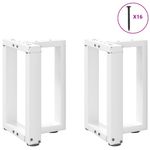 Casa si Gradina - Mobilier - Feronerie si accesorii mobila - Picioare masuta de cafea in forma de T, 2 buc alb otel, mărime 38x25x(42-43) cm - Infinity.ro