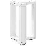 Casa si Gradina - Mobilier - Feronerie si accesorii mobila - Picioare masuta de cafea in forma de T, 2 buc alb otel, mărime 38x25x(42-43) cm - Infinity.ro