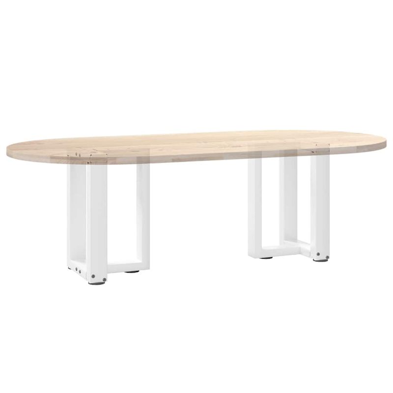 Casa si Gradina - Mobilier - Feronerie si accesorii mobila - Picioare masuta de cafea in forma de T, 2 buc alb otel, mărime 38x25x(42-43) cm - Infinity.ro