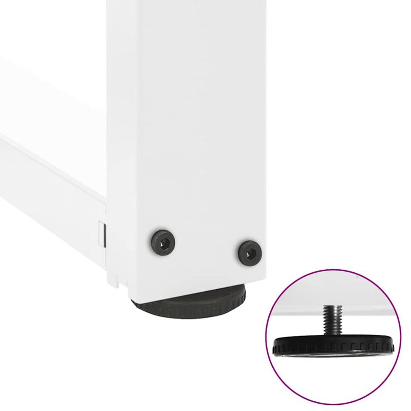 Casa si Gradina - Mobilier - Feronerie si accesorii mobila - Picioare masuta de cafea in forma de T, 2 buc alb otel, mărime 38x25x(42-43) cm - Infinity.ro