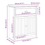 Casa si Gradina - Mobilier - Organizare si depozitare - Cutii depozitare - Dulap de hol „BODO” Alb 80x35x90 cm - Infinity.ro