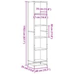 Casa si Gradina - Mobilier - Biblioteci si rafturi - Biblioteci - Dulap cu carti negru 40x35x170,5 cm lemn prelucrat - Infinity.ro
