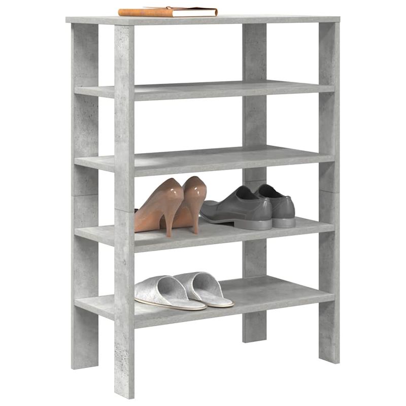 Casa si Gradina - Mobilier - Organizare si depozitare - Organizator incaltaminte - Pantofar, gri beton, 61x32x87,5 cm, lemn prelucrat - Infinity.ro