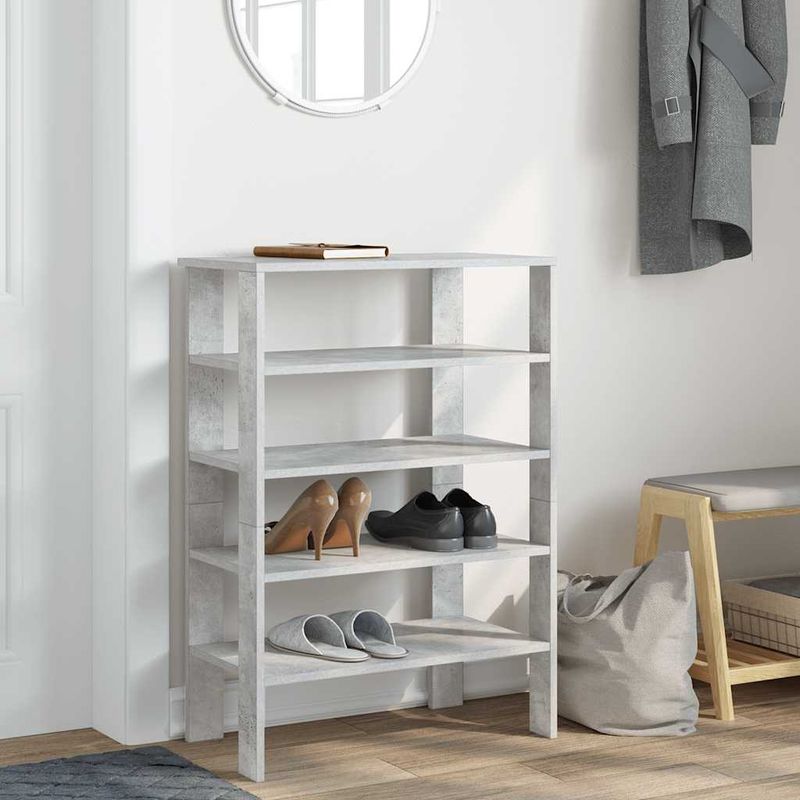 Casa si Gradina - Mobilier - Organizare si depozitare - Organizator incaltaminte - Pantofar, gri beton, 61x32x87,5 cm, lemn prelucrat - Infinity.ro