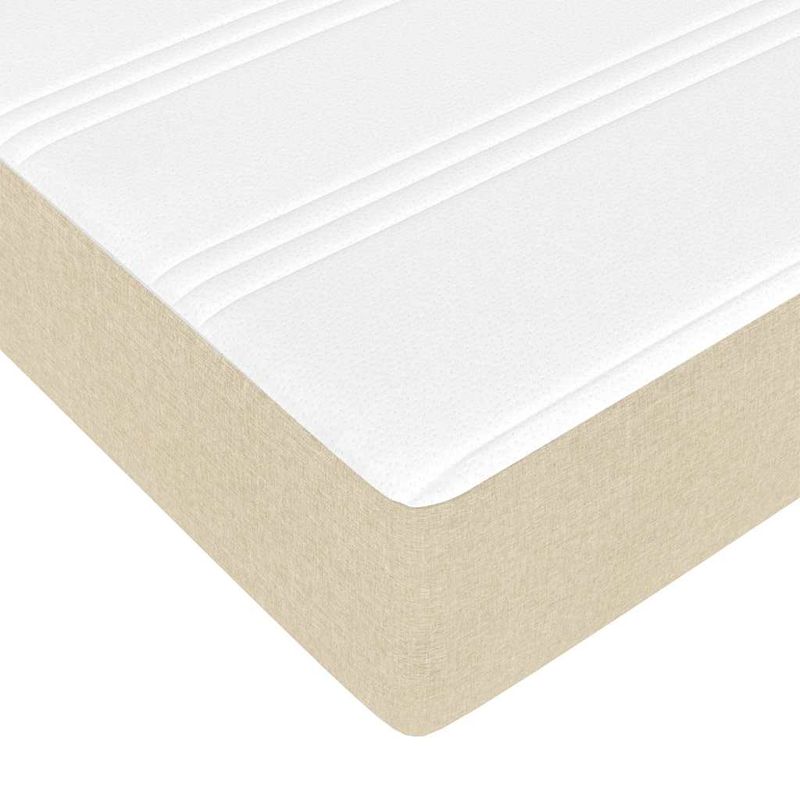 Casa si Gradina - Mobilier - Paturi si accesorii - Paturi - Cadru de pat otoman cu saltea crem 160x200cm stofa - Infinity.ro