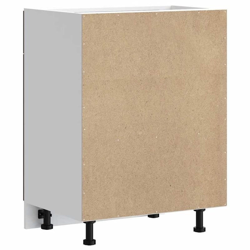 Casa si Gradina - Mobilier - Comode si corpuri - Corpuri bucatarie - Dulap de baza de bucatarie „Kalmar” din lemn de stejar maro, mărime 60x46x81.5 cm, model 1x dulap inferior (2 uși 1 sertar) - Infinity.ro
