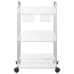 Casa si Gradina - Constructii - Depozitare, transport si protectie - Accesorii echipamente pentru transport si ridicat - Carucior de depozitare cu 3 niveluri transparent acrilic, model cu cutii - Infinity.ro