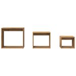 Casa si Gradina - Mobilier - Mese si birouri - Mese living - Masute stivuibile, 3 buc., stejar artizanal, lemn prelucrat - Infinity.ro