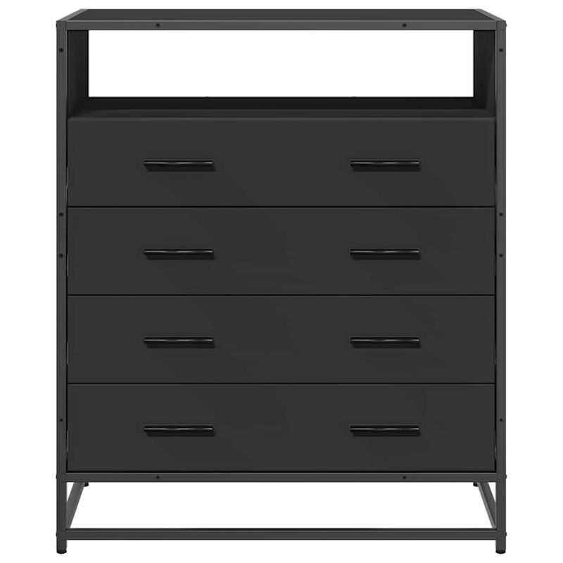 Casa si Gradina - Mobilier - Comode si corpuri - Comode - Dulap cu sertare, negru, 70x41x70 cm, lemn compozit - Infinity.ro