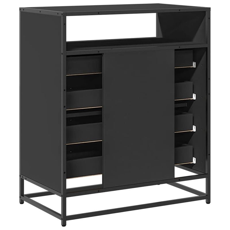 Casa si Gradina - Mobilier - Comode si corpuri - Comode - Dulap cu sertare, negru, 70x41x70 cm, lemn compozit - Infinity.ro