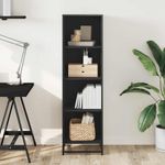 Casa si Gradina - Mobilier - Biblioteci si rafturi - Biblioteci - Biblioteca, negru, 40x35x139 cm, lemn prelucrat - Infinity.ro