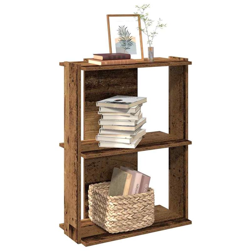 Casa si Gradina - Mobilier - Biblioteci si rafturi - Biblioteci - Biblioteca cu 3 etaje din lemn vechi 60x30x80 cm lemn prelucrat - Infinity.ro