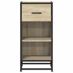 Casa si Gradina - Mobilier - Comode si corpuri - Comode - Dulap, stejar sonoma, 35,5x35x76 cm, lemn prelucrat si metal - Infinity.ro