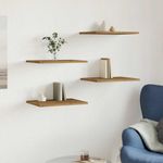 Casa si Gradina - Mobilier - Biblioteci si rafturi - Biblioteci - Placi biblioteca, 4 buc., stejar artizanal, 40x30x1,5 cm, lemn - Infinity.ro