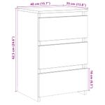 Casa si Gradina - Mobilier - Comode si corpuri - Noptiere - Noptiere, 2 buc., stejar artizanal 40x35x62,5 cm lemn prelucrat - Infinity.ro
