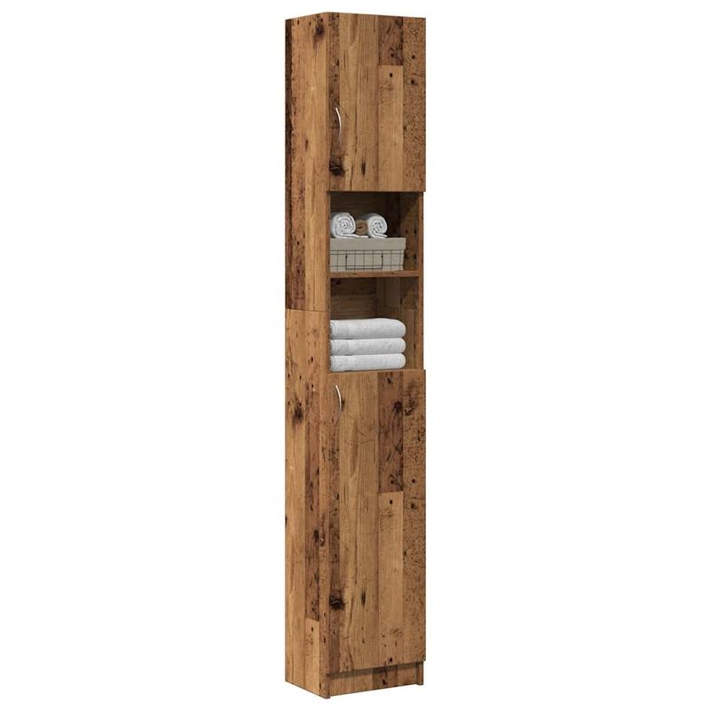 Casa si Gradina - Mobilier - Mobilier baie - Comode baie - Dulap de baie, lemn vechi, 32x25,5x190 cm, PAL - Infinity.ro