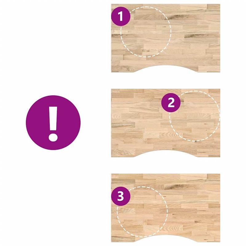 Casa si Gradina - Constructii - Lemn constructii - Placi lemn - Blat de birou netratat din lemn masiv de stejar dreptunghiular, mărime 80x60x2.5 cm - Infinity.ro