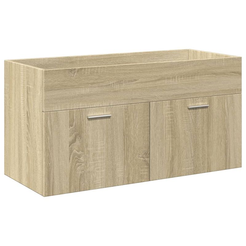 Casa si Gradina - Mobilier - Mobilier baie - Comode baie - Dulap pentru chiuveta de baie, lavoar incorporat, stejar sonoma - Infinity.ro