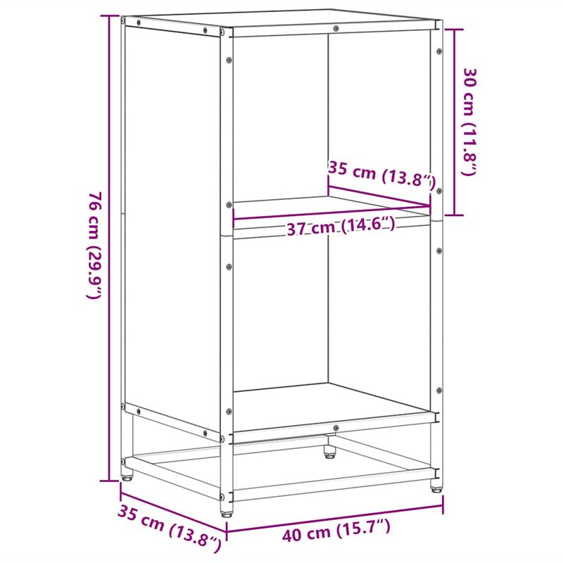 Casa si Gradina - Mobilier - Biblioteci si rafturi - Biblioteci - Biblioteca, stejar fumuriu, 40x35x76 cm, lemn prelucrat - Infinity.ro