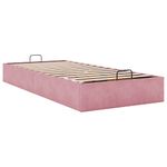 Casa si Gradina - Mobilier - Paturi si accesorii - Paturi - Cadru de pat otoman fara saltea roz 90x200 cm catifea - Infinity.ro