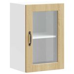 Casa si Gradina - Mobilier - Comode si corpuri - Corpuri bucatarie - Dulap de bucatarie cu usa de sticla din stejar Sonoma „Porto”., model 1x dulap de perete din sticlă (1 ușă), mărime 40x31x60 cm - Infinity.ro