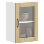 Casa si Gradina - Mobilier - Comode si corpuri - Corpuri bucatarie - Dulap de bucatarie cu usa de sticla din stejar Sonoma „Porto”., model 1x dulap de perete din sticlă (1 ușă), mărime 40x31x60 cm - Infinity.ro