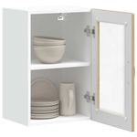 Casa si Gradina - Mobilier - Comode si corpuri - Corpuri bucatarie - Dulap de bucatarie cu usa de sticla din stejar Sonoma „Porto”., model 1x dulap de perete din sticlă (1 ușă), mărime 40x31x60 cm - Infinity.ro