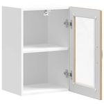 Casa si Gradina - Mobilier - Comode si corpuri - Corpuri bucatarie - Dulap de bucatarie cu usa de sticla din stejar Sonoma „Porto”., model 1x dulap de perete din sticlă (1 ușă), mărime 40x31x60 cm - Infinity.ro