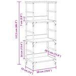 Casa si Gradina - Mobilier - Biblioteci si rafturi - Biblioteci - Biblioteca, lemn vechi, 50x33x117,5 cm, lemn prelucrat - Infinity.ro