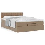 Casa si Gradina - Mobilier - Paturi si accesorii - Paturi - Cadru de pat otoman cu saltea Cappucino piele artificiala - Infinity.ro