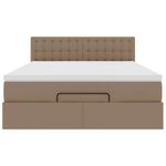 Casa si Gradina - Mobilier - Paturi si accesorii - Paturi - Cadru de pat otoman cu saltea Cappucino piele artificiala - Infinity.ro
