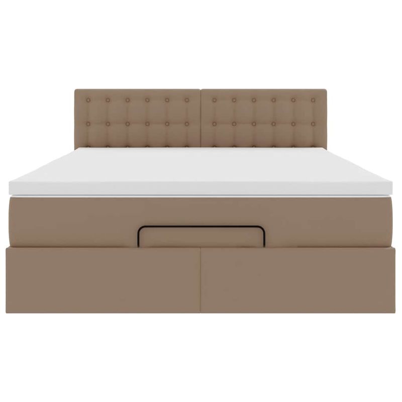 Casa si Gradina - Mobilier - Paturi si accesorii - Paturi - Cadru de pat otoman cu saltea Cappucino piele artificiala - Infinity.ro